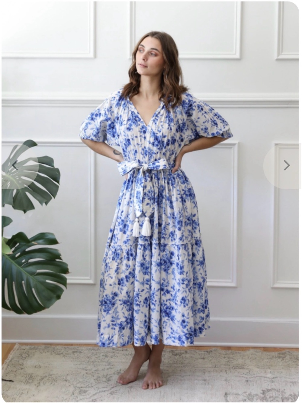 Mille Zoe dress in blue bouquet
